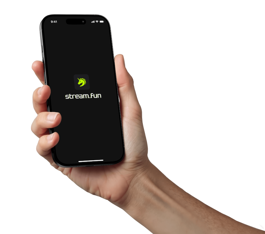 stream.fun app in hand